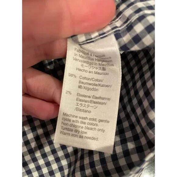 J.Crew Mercantile Men's M Blue Check Slim Fit Button-Up Shirt - Picture 6 of 6